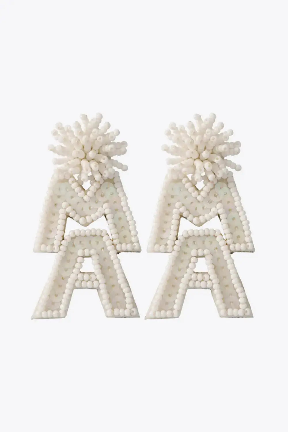 Lovcia MAMA Beaded Dangle Earrings-Earrings-Purple-One Size-Purple