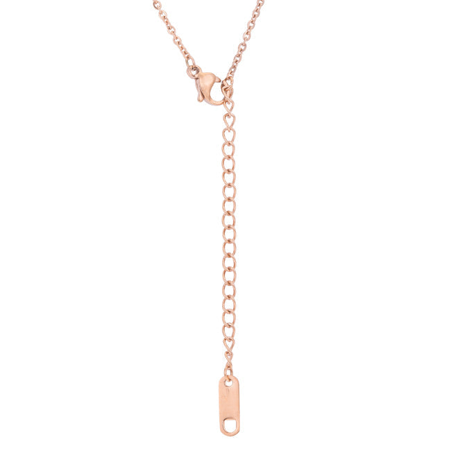 Lovcia Maya 1.28 Carat Cubic Zirconia Rose Gold Pendant with Rose Drop Design-Charms & Pendants-