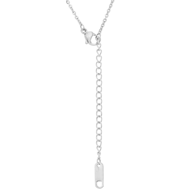 Lovcia Maya 1.37 Carat Cubic Zirconia Rhodium Rose Pendant Necklace-Necklaces-