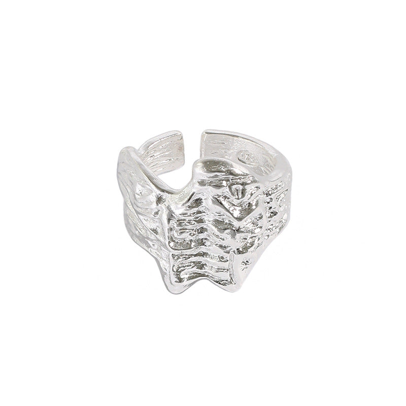 Lovcia Mens Irregular Ring 925 Sterling Goldtone Adjustable-Rings-Yellow Gold-
