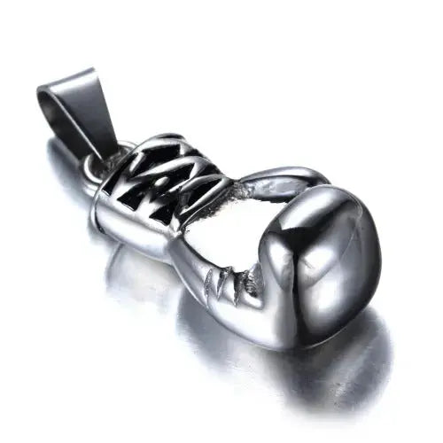 Bold and Durable Stainless Steel Boxing Gloves Necklace for Men LOVCIA