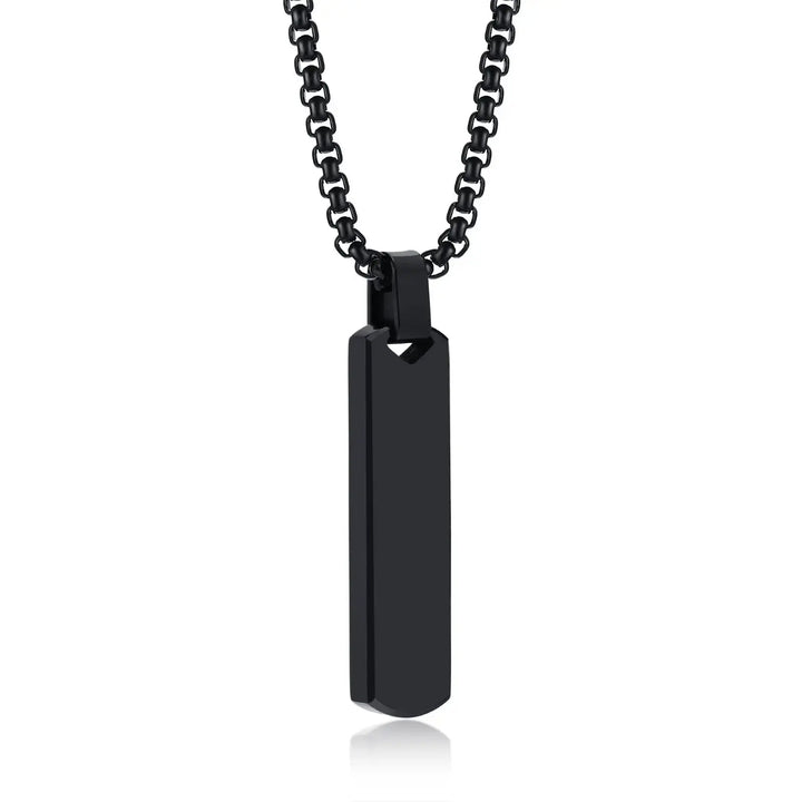 Stainless Steel Three-dimensional Rectangular Geometric Necklace For Men LOVCIA