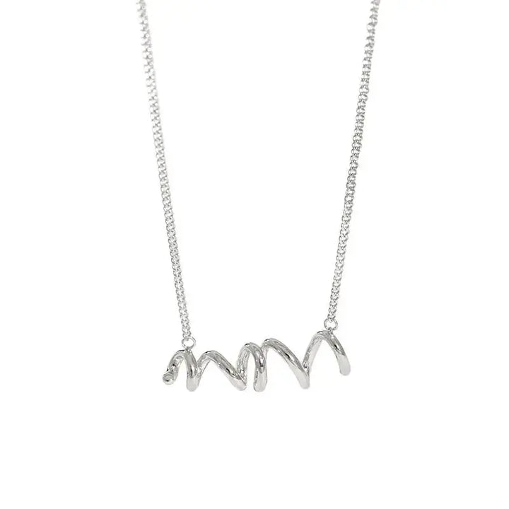 Fashion Irregular Spring 925 Sterling Silver Necklace LOVCIA