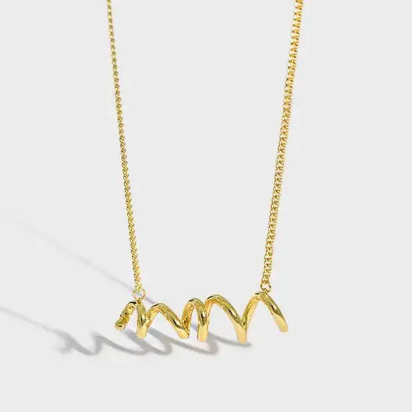 Fashion Irregular Spring 925 Sterling Silver Necklace LOVCIA