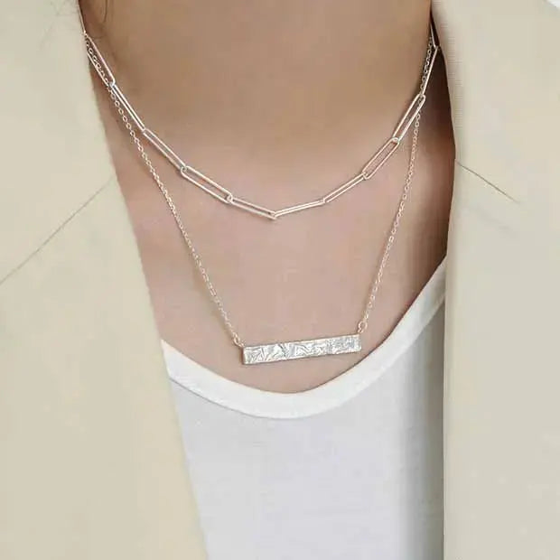 New Hollow Chain 925 Sterling Silver Necklace LOVCIA