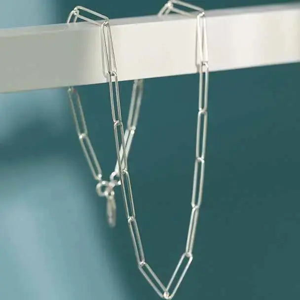 New Hollow Chain 925 Sterling Silver Necklace LOVCIA