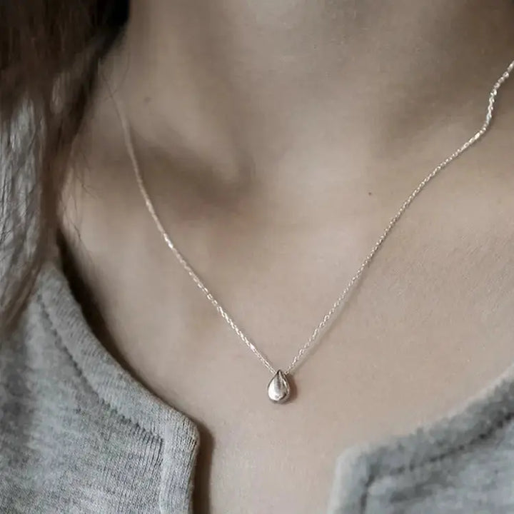 LOVCIA Simple Mini Waterdrop 925 Sterling Silver Necklace