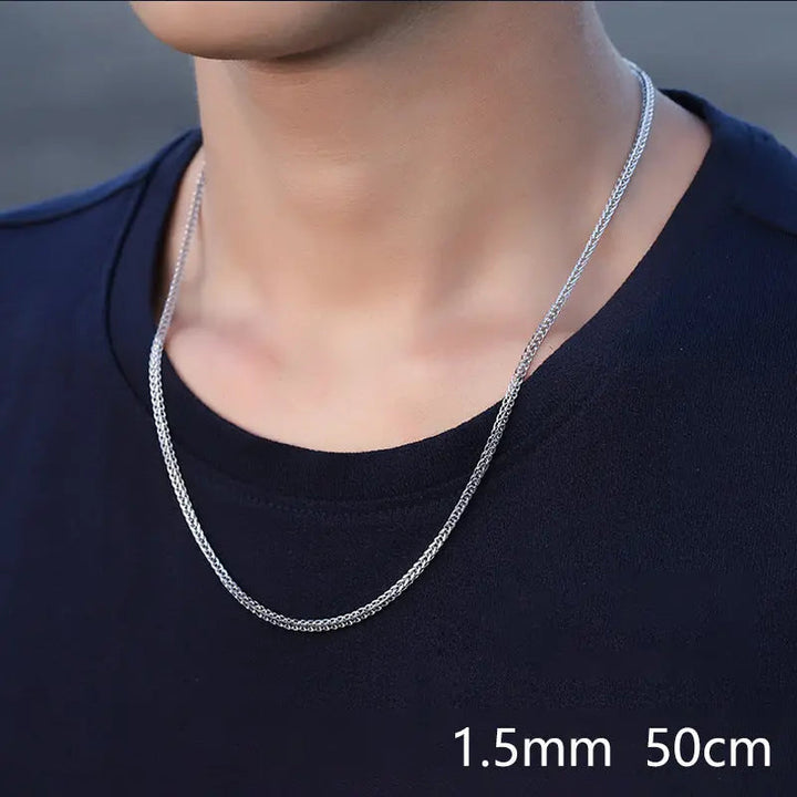 LOVCIA Multi Length Men's And Women's Light Chain 925 Sterling Silver Necklace LOVCIA