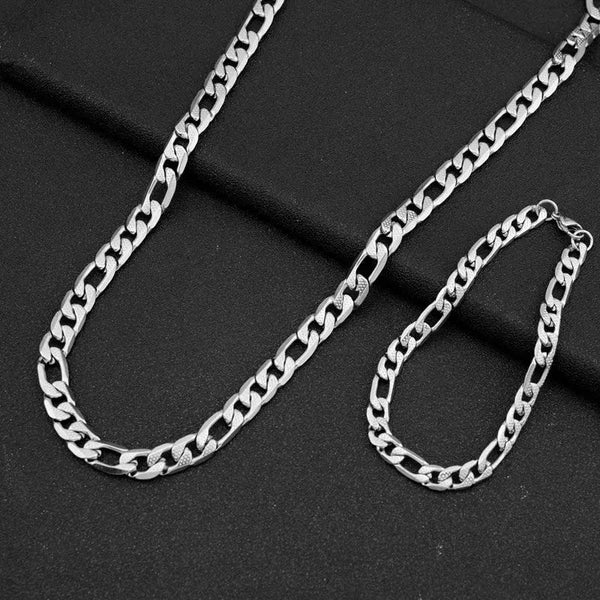 LOVCIA Three-dimensional Texture Speciality Chain Stainless Steel Necklace for Men, Men's Heavy Duty Cuban Chain Necklace LOVCIA