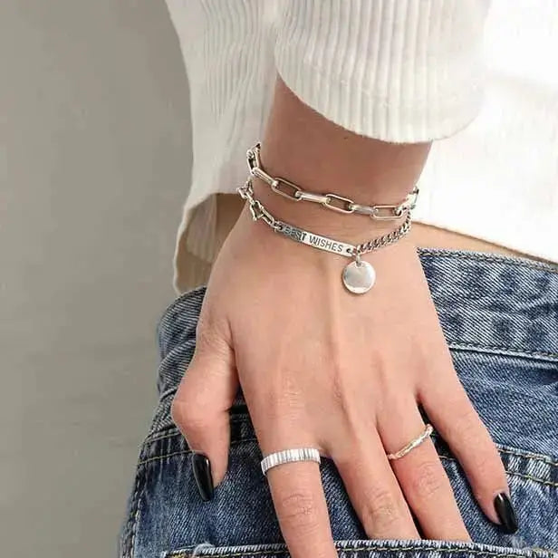 Lovcia Men's Vintage Hollow Chain 925 Sterling Silver Bracelet-Bracelets-180Mm-180Mm