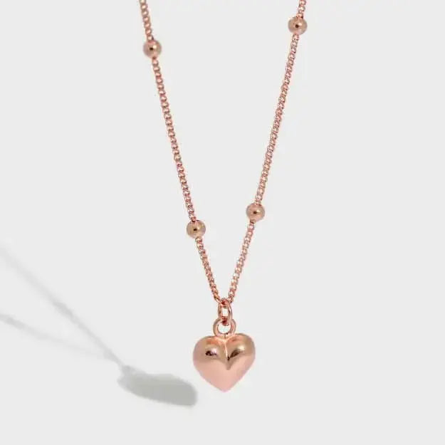 Lovcia Mini Heart Masculine 925 Sterling Silver Necklace-Necklaces-Silver-Silver