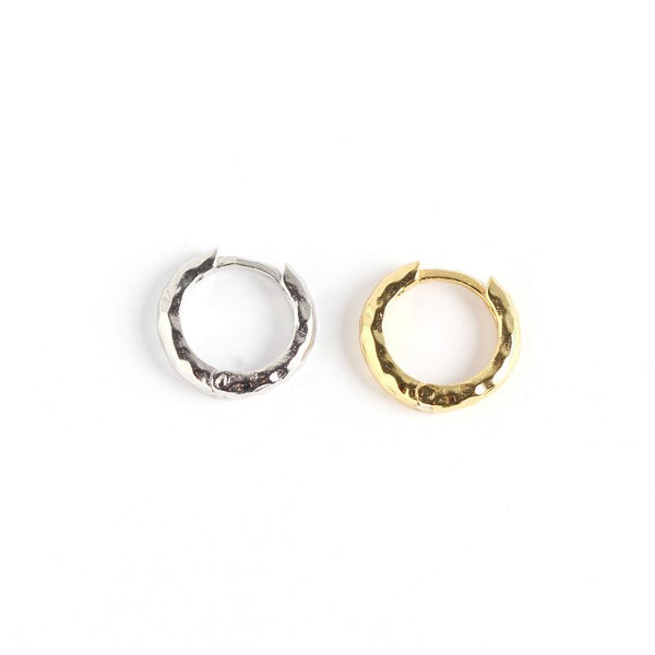 Lovcia Mini Irregular Circle Gold Hoop Earrings 8.5mm-Earrings-Silver-Silver