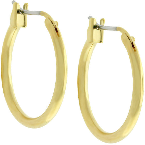 Lovcia Mini Radiant Gold-Tone Hoop Earrings-Earrings-