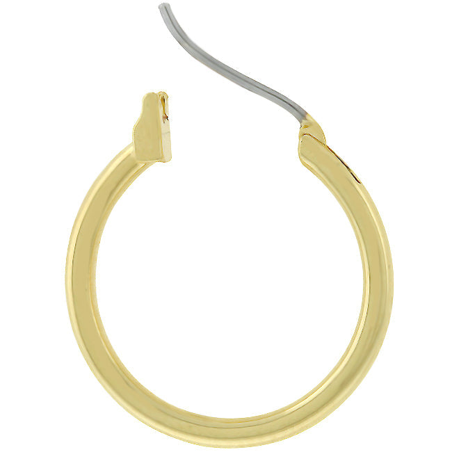 Lovcia Mini Radiant Gold-Tone Hoop Earrings-Earrings-