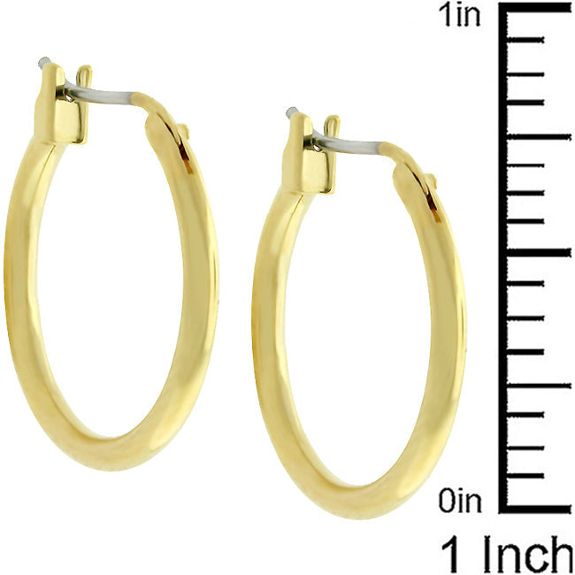 Lovcia Mini Radiant Gold-Tone Hoop Earrings-Earrings-