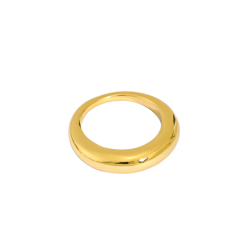 Lovcia Minimal Gold Plated 5.2mm Ring 925 Sterling Silver-Rings-Yellow Gold-US 7-Yellow Gold
