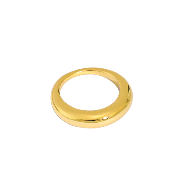 Lovcia Minimal Gold Plated 5.2mm Ring 925 Sterling Silver-Rings-Yellow Gold-US 7-Yellow Gold