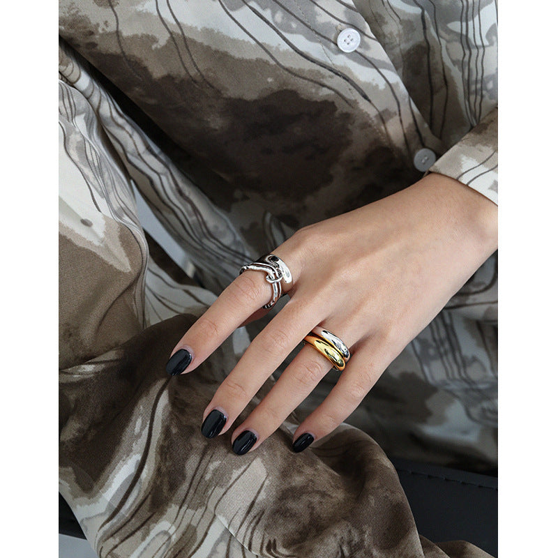 Lovcia Minimal Gold Plated 5.2mm Ring 925 Sterling Silver-Rings-Yellow Gold-US 7-Yellow Gold