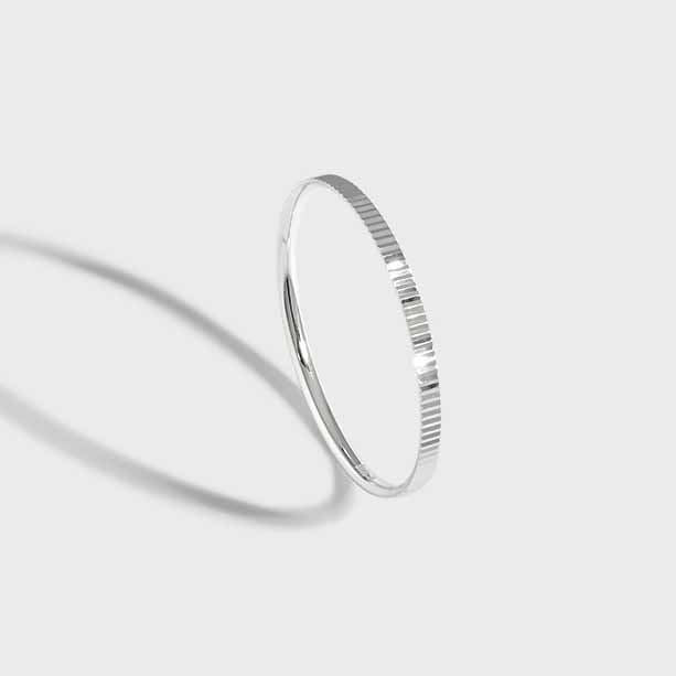 Lovcia Minimalism Gear 925 Sterling Silver Ring Slim Band-Rings-Us 8-Us 8