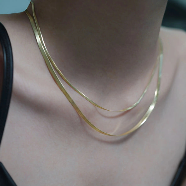 LOVCIA Minimalism Gear Thin 925 Sterling Silver Chain Necklace