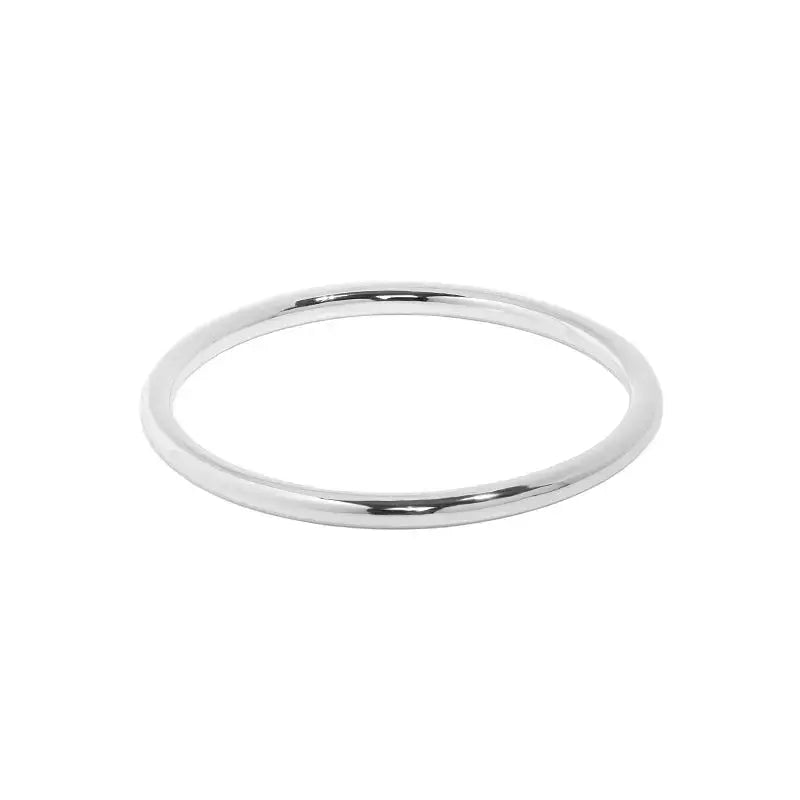 Lovcia Minimalist 4.2mm S990 Sterling Silver Bangle-Bracelets-No Plating-56mm-No Plating