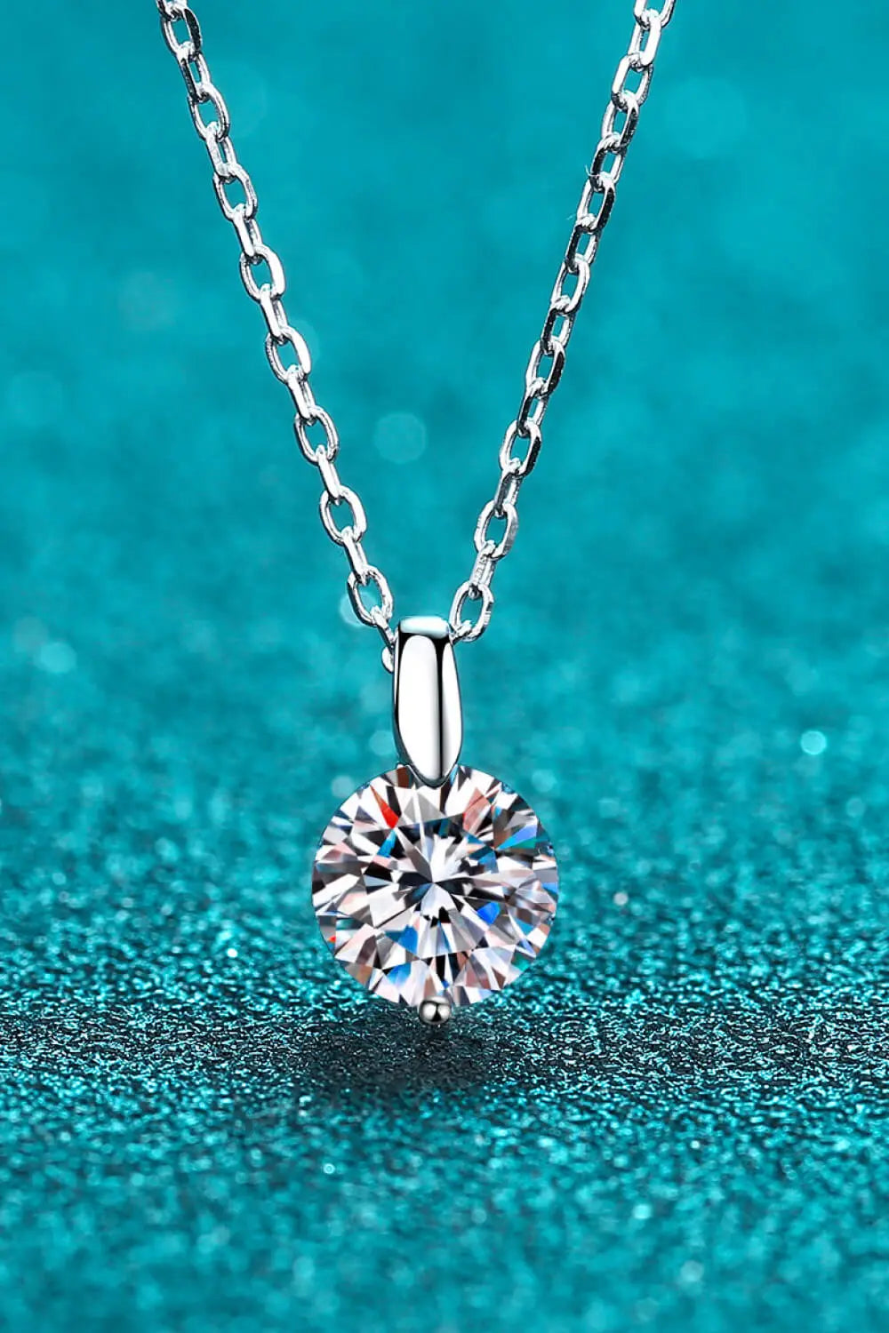 Lovcia Minimalist 925 Sterling Silver Moissanite Pendant Necklace-Necklaces-Silver-One Size-Silver