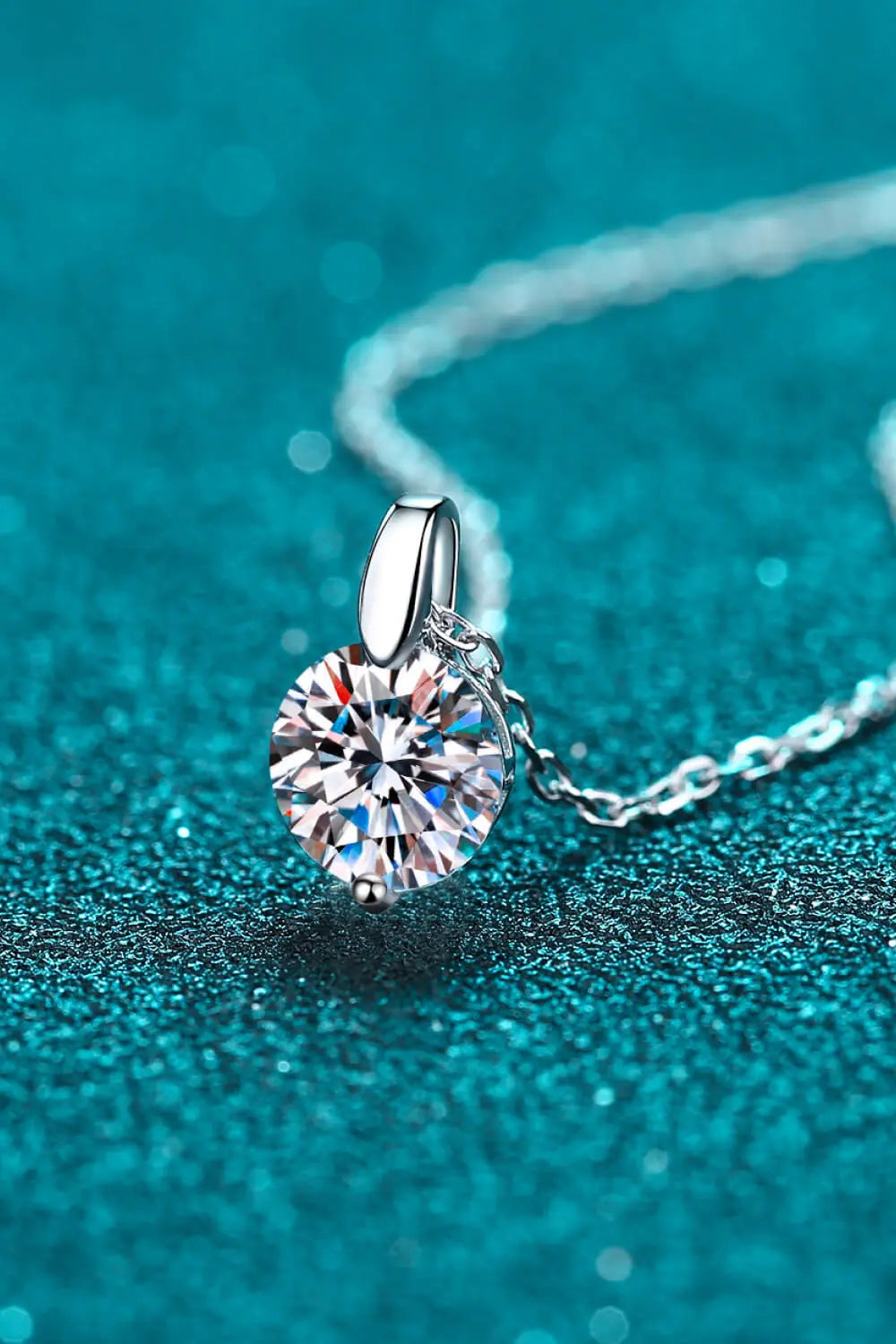 Lovcia Minimalist 925 Sterling Silver Moissanite Pendant Necklace-Necklaces-Silver-One Size-Silver