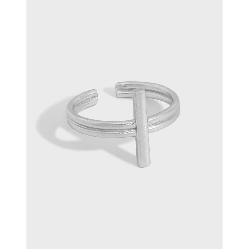 Lovcia Minimalist Cross Adjustable Gold Plated Ring-Rings-Yellow Gold-Yellow Gold