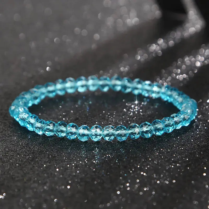 Lovcia Minimalistic Elegant Crystal Beaded Bracelets For Women-Bracelets-Blue-Blue