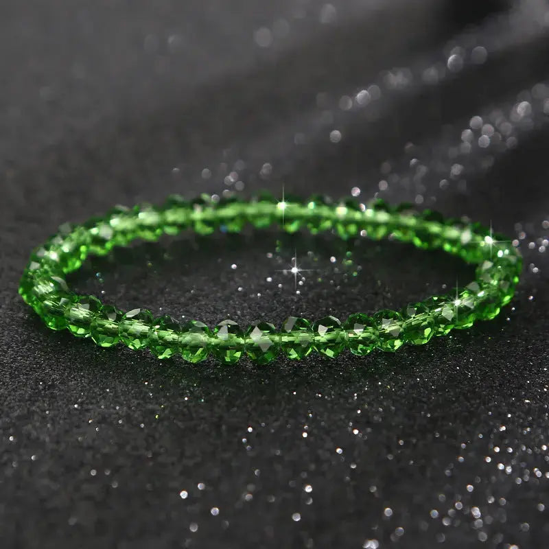 Lovcia Minimalistic Elegant Crystal Beaded Bracelets For Women-Bracelets-Green-Green