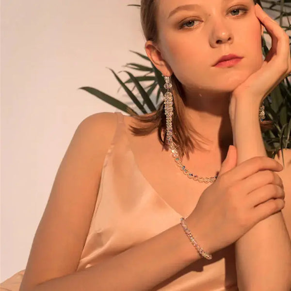 Lovcia Minimalistic Elegant Crystal Beaded Bracelets For Women-Bracelets-Purple-Purple