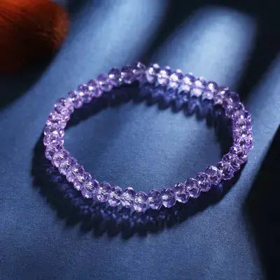 Lovcia Minimalistic Elegant Crystal Beaded Bracelets For Women-Bracelets-Purple-Purple