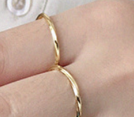 Lovcia Mobius Twist 925 Sterling Adjustable Ring Gold-Rings-Yellow Gold & US6-