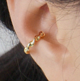 Lovcia Mobius Twisted 9.5mm Gold 925 Sterling Silver Earring-Earrings-Yellow Gold (Single)-