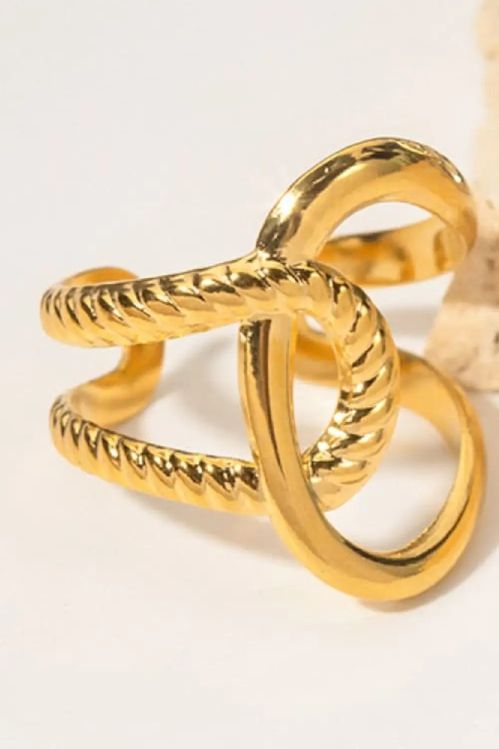 Lovcia Modern Copper Open Ring-Rings-Silver-One Size-Silver