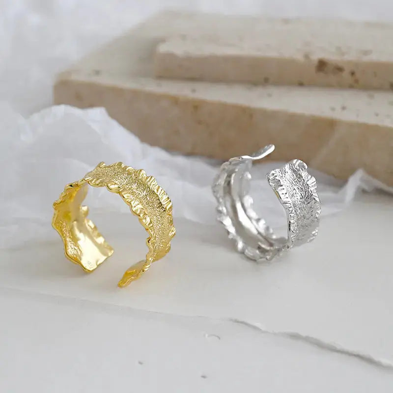 Lovcia Modern Girl's Skirt 925 Sterling Silver Adjustable Ring-Rings-Rhodium-Rhodium