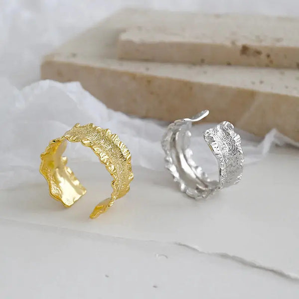Lovcia Modern Girl's Skirt 925 Sterling Silver Adjustable Ring-Rings-Rhodium-Rhodium