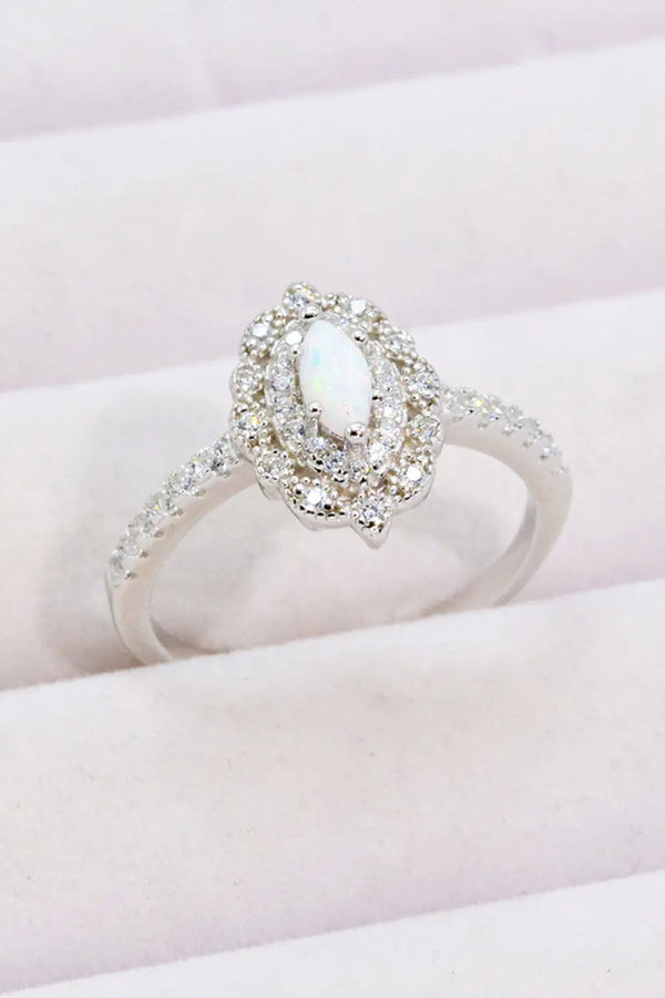 Lovcia Modern Love Story Opal and Zircon Ring-Rings-Opal-5-Opal