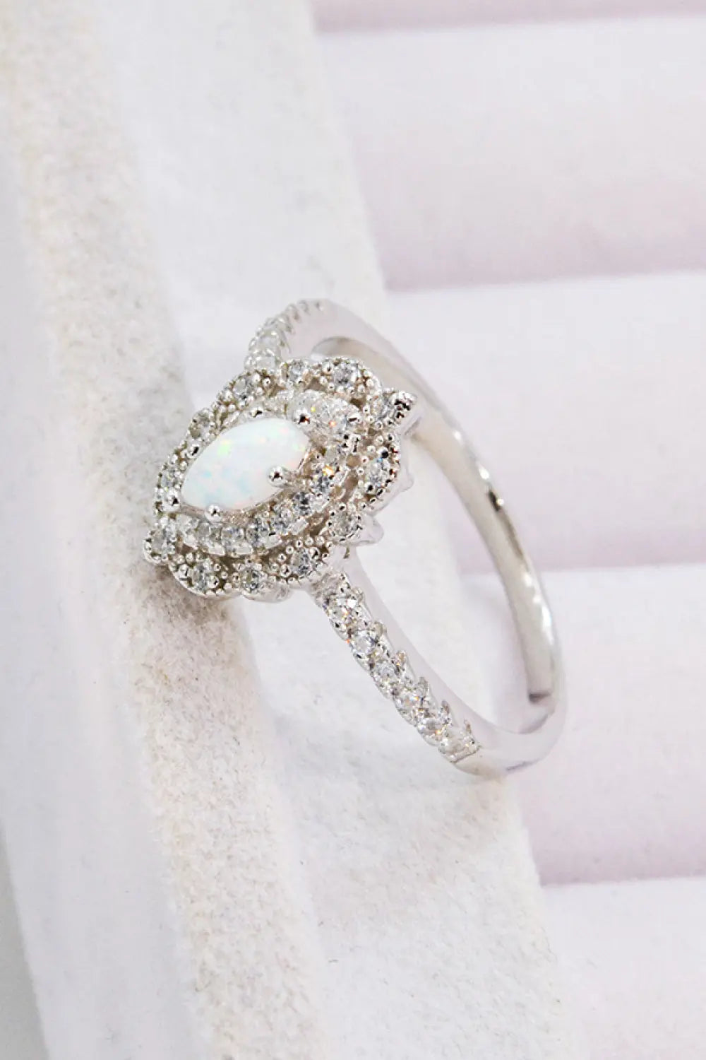 Lovcia Modern Love Story Opal and Zircon Ring-Rings-Opal-5-Opal