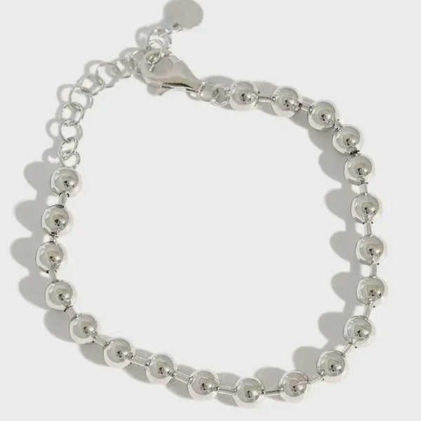 Lovcia Modern Lucky Beads 925 Sterling Silver Bracelet-Bracelets-2MM-2MM
