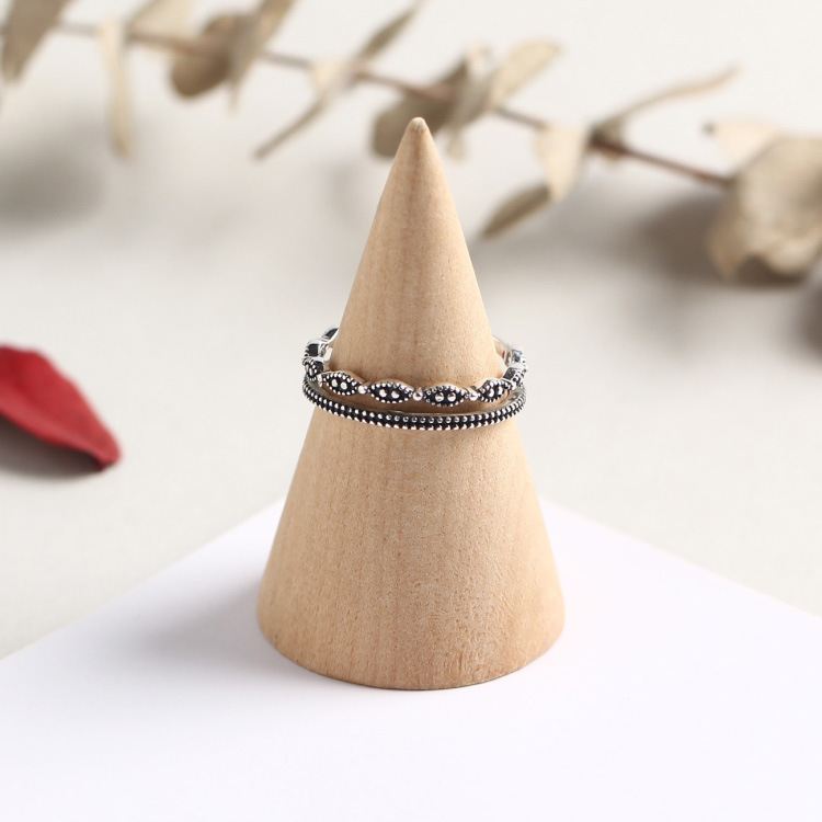 Lovcia Modern Vintage Theme Adjustable 925 Sterling Silver Ring-Rings-
