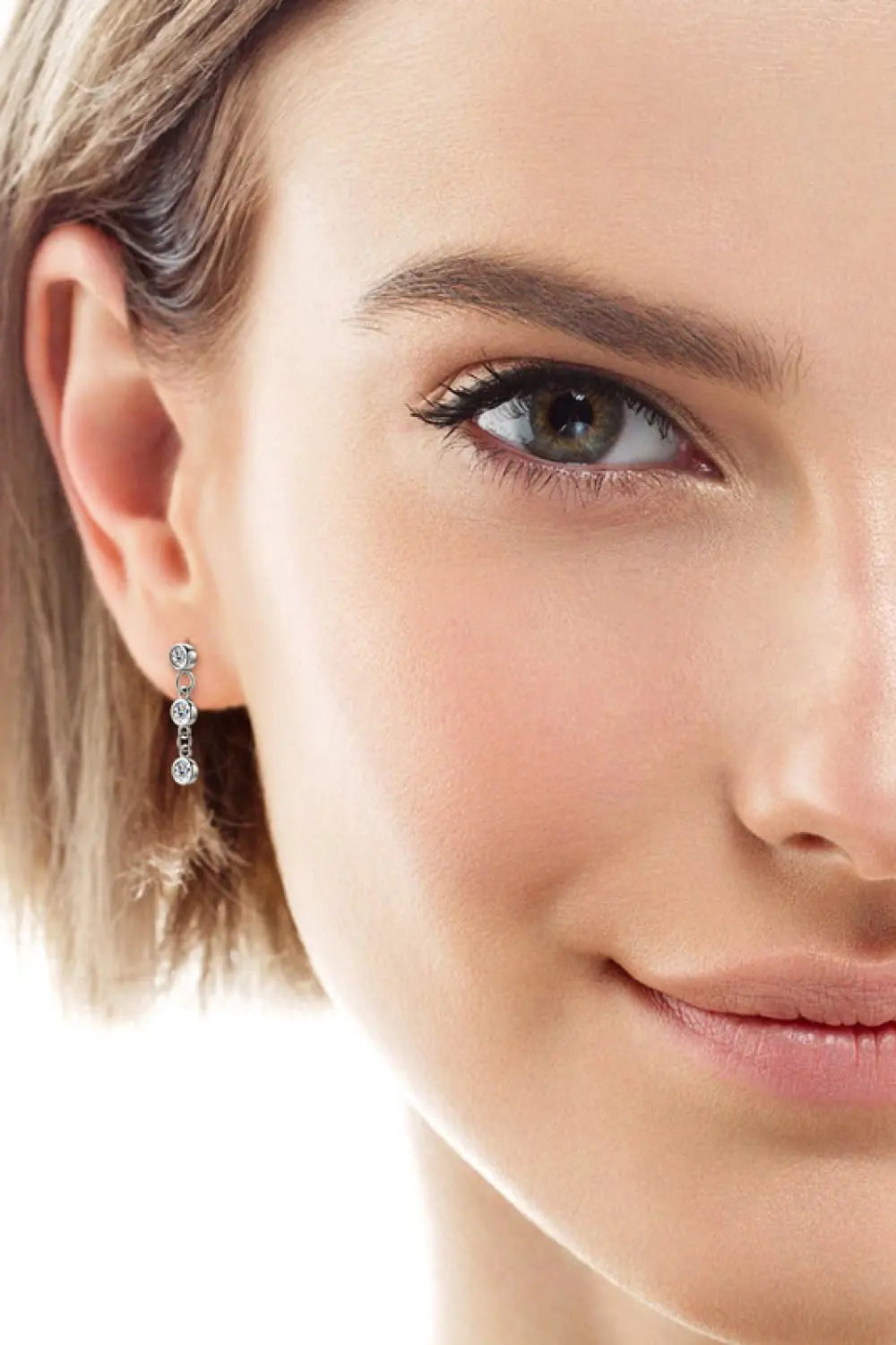 Lovcia Moissanite 925 Sterling Silver Drop Earrings-Earrings-Silver-One Size-Silver