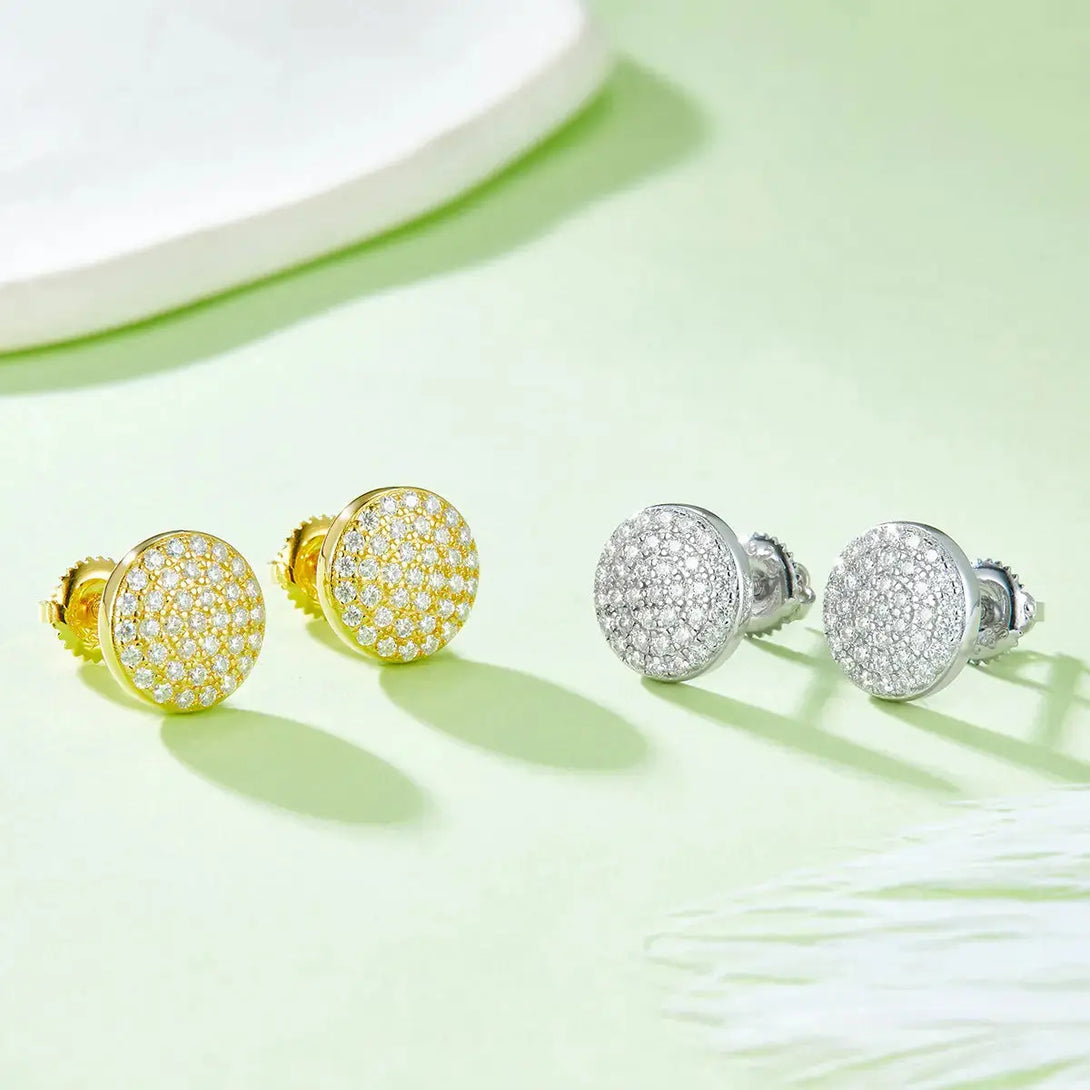 Lovcia Moissanite 925 Sterling Silver Earrings-Earrings-Gold-One Size-Gold