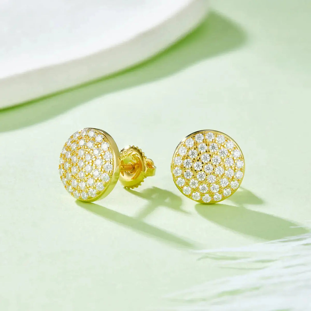 Lovcia Moissanite 925 Sterling Silver Earrings-Earrings-Gold-One Size-Gold