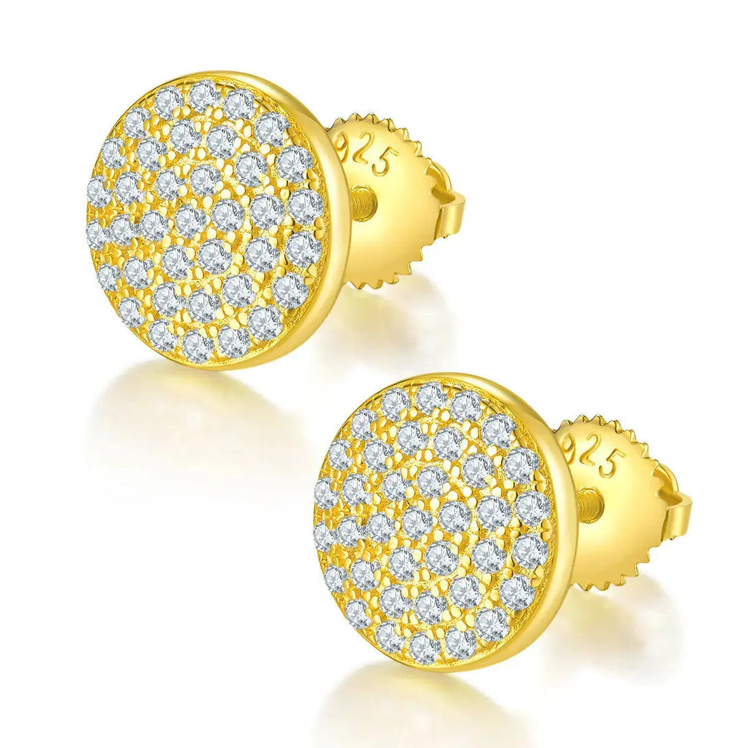 Lovcia Moissanite 925 Sterling Silver Earrings-Earrings-Gold-One Size-Gold