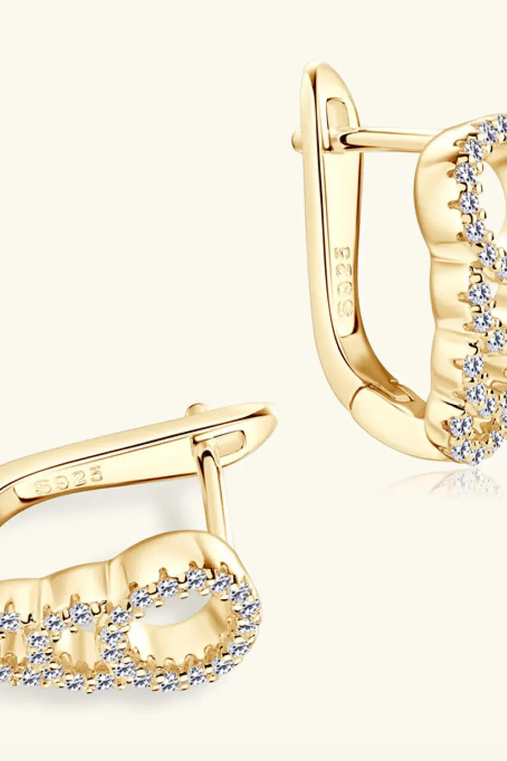 Lovcia Moissanite 925 Sterling Silver Earrings-Earrings-Gold-One Size-Gold