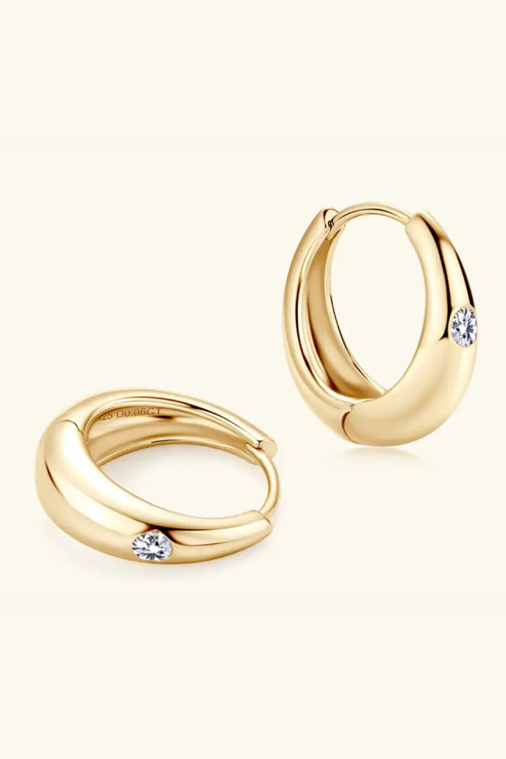 Lovcia Moissanite 925 Sterling Silver Earrings-Earrings-Gold-One Size-Gold