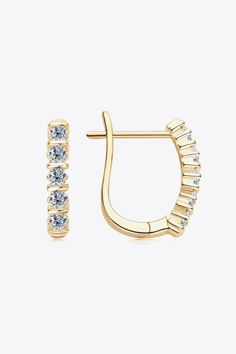 Lovcia Moissanite 925 Sterling Silver Earrings-Earrings-Gold-One Size-Gold