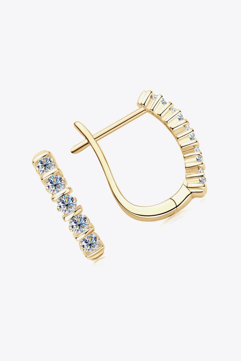 Lovcia Moissanite 925 Sterling Silver Earrings-Earrings-Gold-One Size-Gold