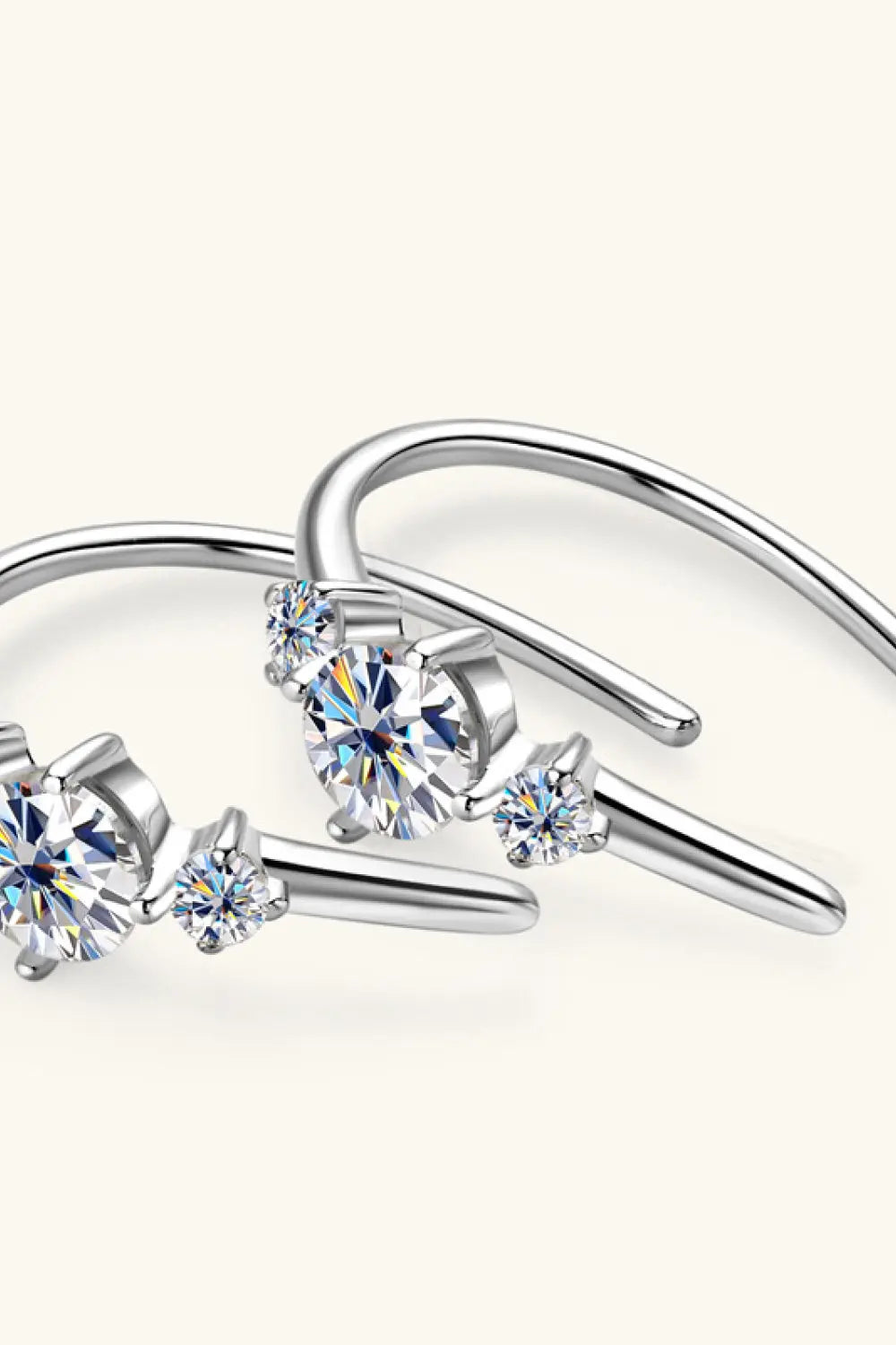 Lovcia Moissanite 925 Sterling Silver Earrings-Earrings-Gold-One Size-Gold